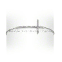 925 Серебряный крест Ювелирные изделия CZ браслет Костюм ювелирные изделия подарок (KT3000)